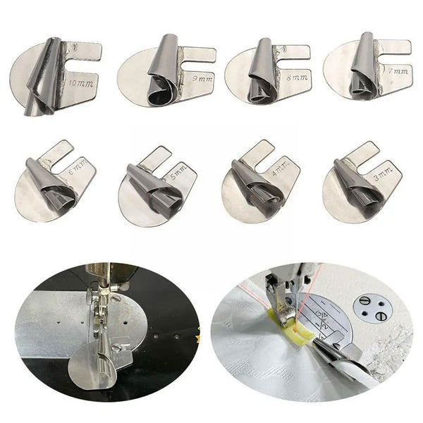 8Pcs Sewing Rolled Hemmer Foot, 3mm-10mm 8 Sizes Wide Rolled Hem Pressure Foot