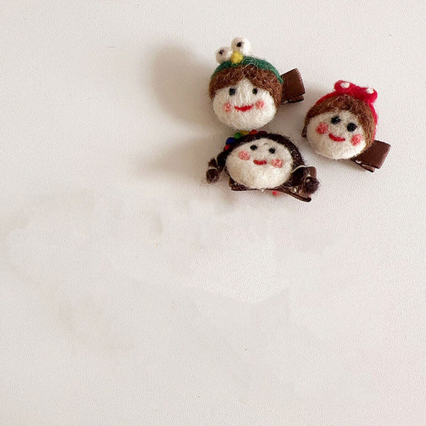 Simple Cartoon Girl Hairpin Cute Styling Hair Accessories for Kids Fashion Gift