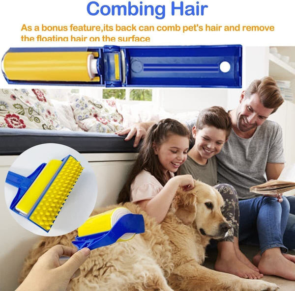 Handheld Stick It Roller Pet Hair Remover Reusable Washable Sticky Lint Roller