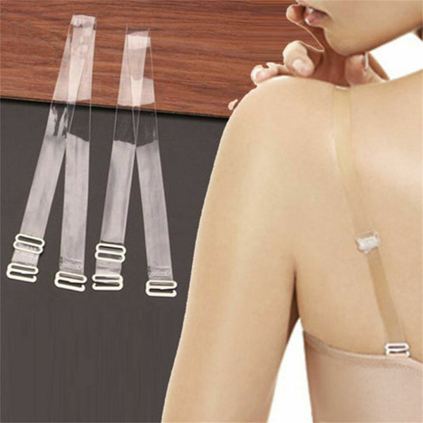 Invisible Bra Straps Transparent Elastic Shoulder Strap Adjustable AU