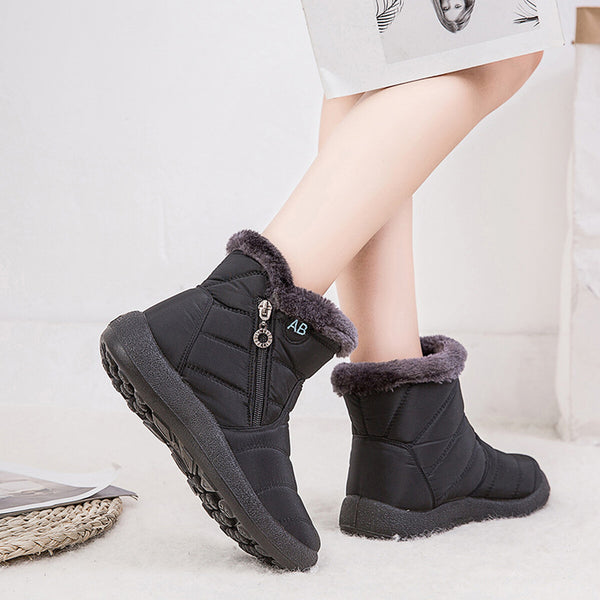 Winter Snow Boots Warm Fur Lined Ankle Boots Non Slip Casual Shoes for Men Women