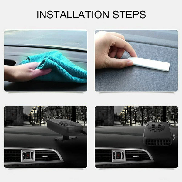 12V Portable Auto Car Heater Defroster Demister 150W Electric Heater Cooling Fan