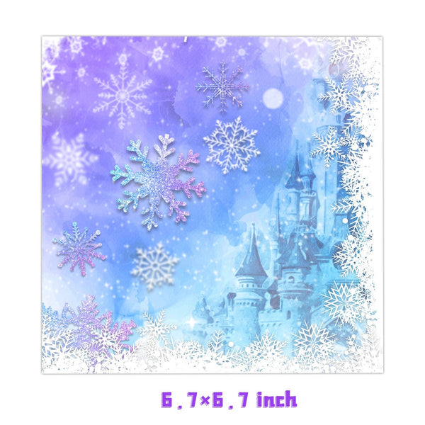 New Frozen Snowflake Tableware Party Supplies Birthday Paper Plates Napkins Cups
