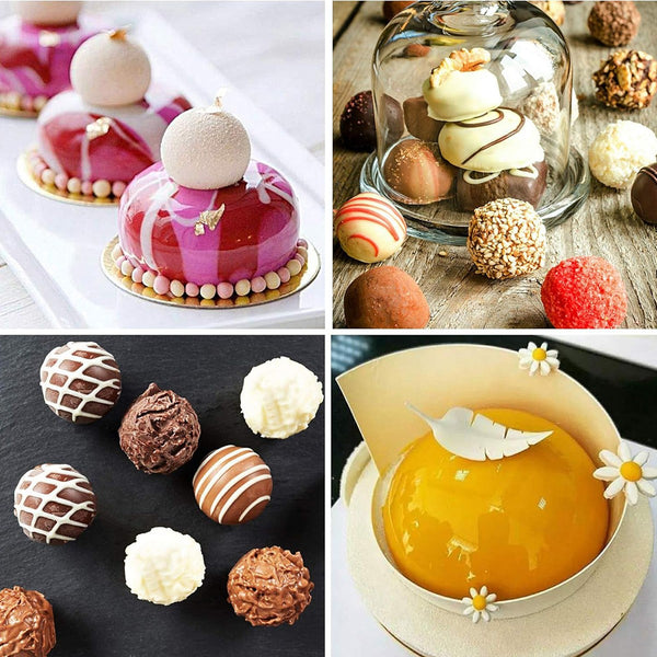 2PCS 5 Cavity Semi Sphere Silicone Mould Chocolate Bombe Dome Baking Mold