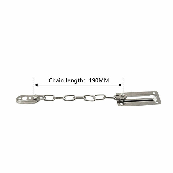 Security Sliding Guard Latch Stainless Office Home Door Chain Fastener Lock