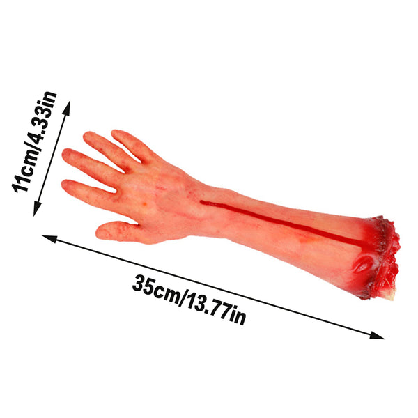 Realistic fake feet prop for a Halloween display