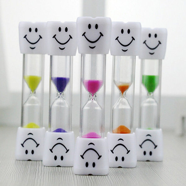 Tooth Brushing Smiley Hourglass Sand Timer Egg Kids Gifts Kitchen 3Mins Clock