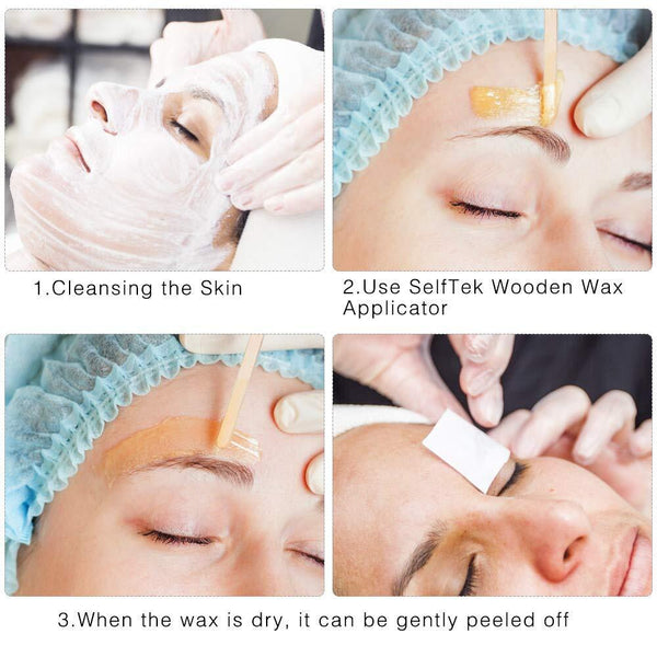 100Pieces Waxing Wooden Stick Wood Thin Spatula | Disposable Slim Wax Applicator