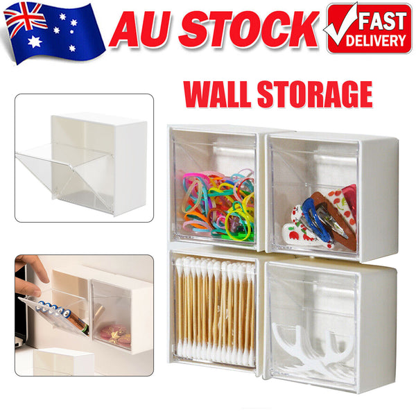 Clear Wall Mounted Storage Box Little Tiny Things Organizer Cases AU