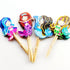 24PCS Mermaid Cupcake Topper Set Party Supplies Girls Birthday Decoration