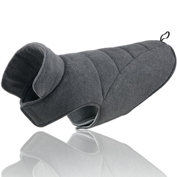 Warm Fleece Dog Coat Reversible Winter Pet Jacket Vest for Small to Large Dogs