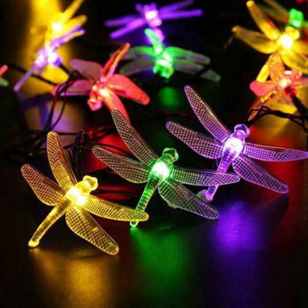 Solar Dragonfly LED Decoration Lantern Garden Room Path Garden New String Lights