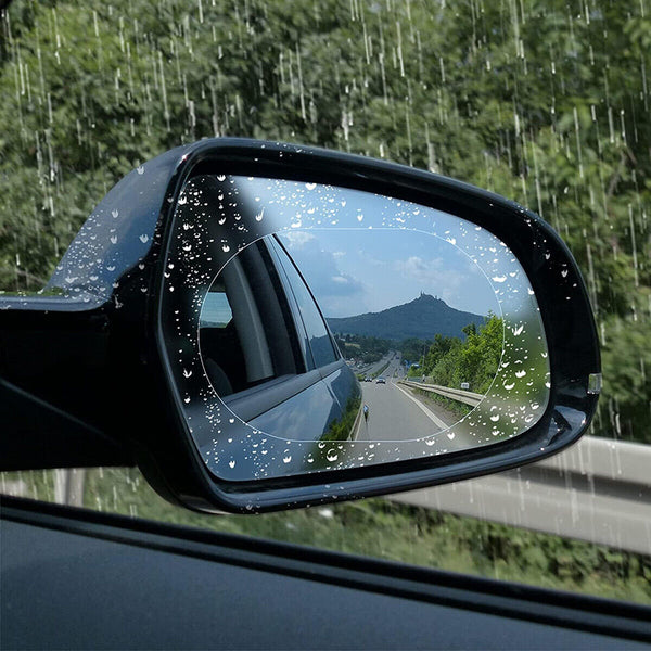 2Pcs Rainproof Car Rearview Mirror Sticker Anti-fog Protective Film Rain Shield