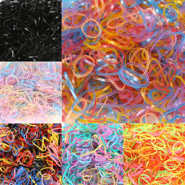 2000pcs Child Baby Hair Holders Rubber Elastic Bands Girls Ties Loom Bands AU