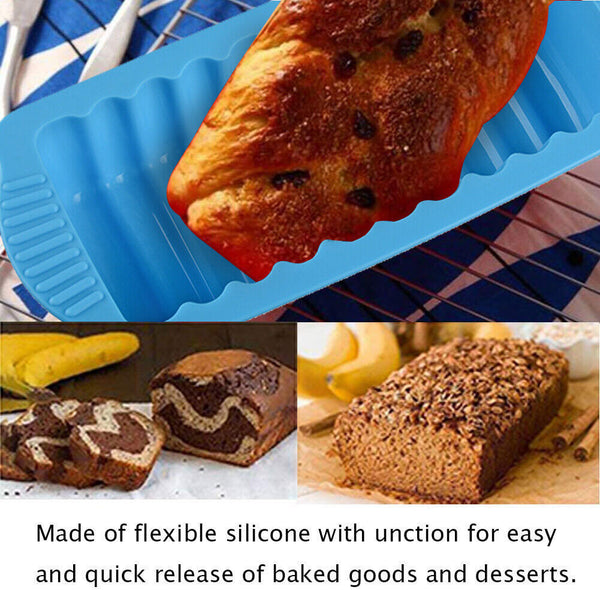 Kitchen AA Bakeware Bread Rectangular Silicone Cake Mould Baking Mold Toast Pan