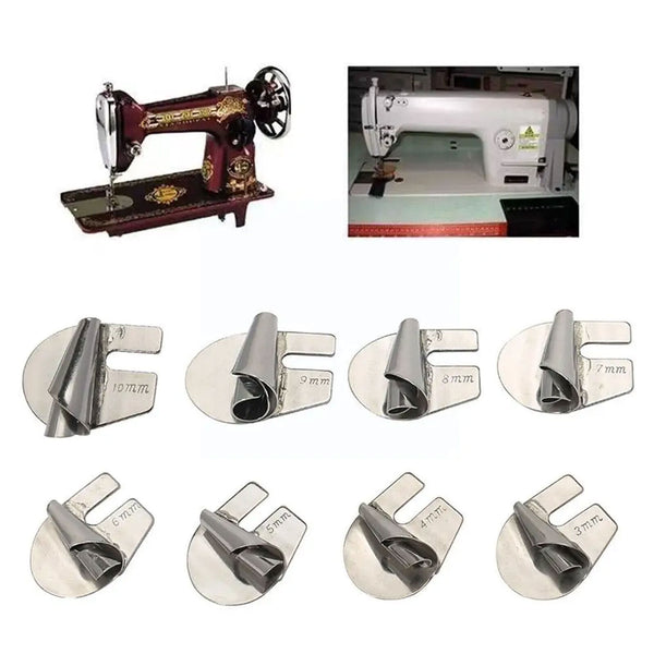 8Pcs Sewing Rolled Hemmer Foot, 3mm-10mm 8 Sizes Wide Rolled Hem Pressure Foot