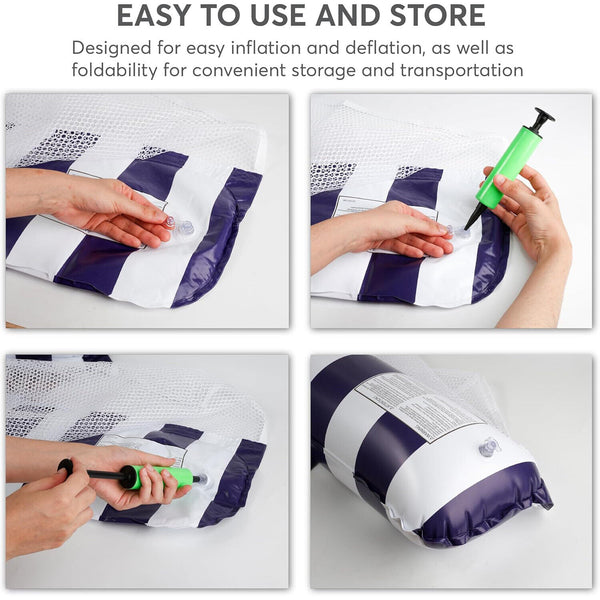 Portable Floating Water Hammock Toy Swimming Chair Inflatable Float Pool Bed