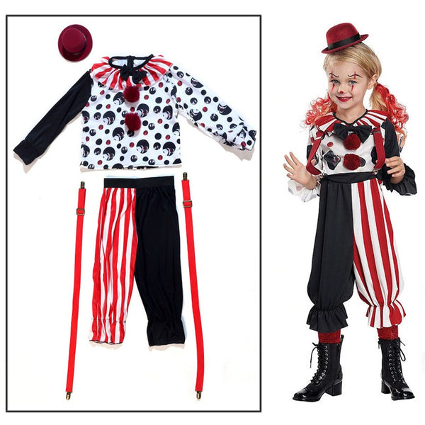 Kids circus clown costume with pants