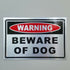 ** FREE SHIPPING ** WARNING BEWARE OF DOG Sign 200 x 300mm Aluminium Signs