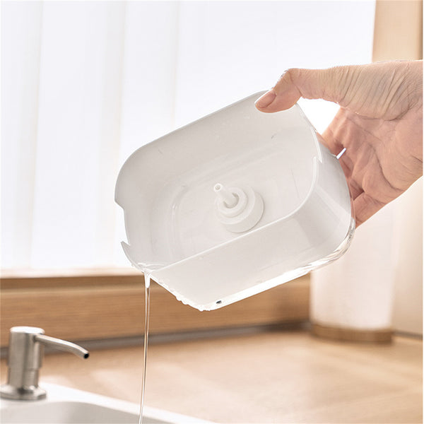 300ML Soap Dispenser with Sponge Holder Kitchen Countertop Dishwashing Pump
