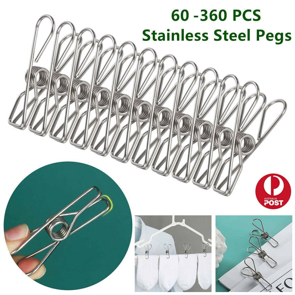 Stainless Steel Clothes Pegs Rustproof Laundry Hanging Clips
