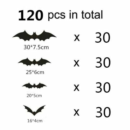AU Halloween 3M Bat Hanging Pumpkin Spider Bat Garland Scary Decoration Party