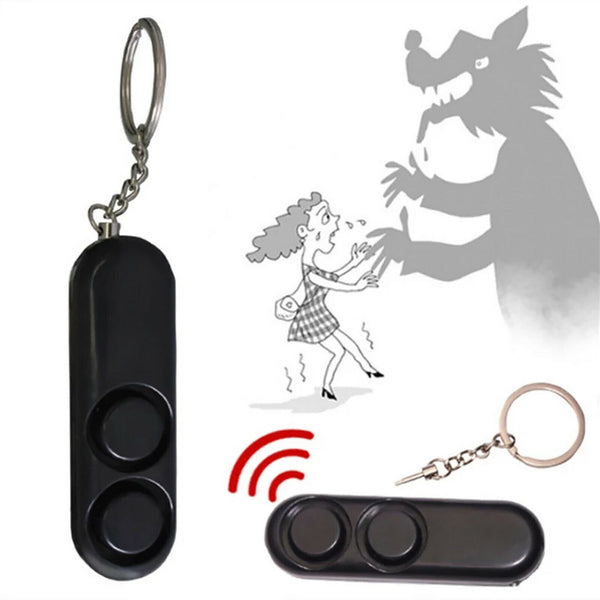 120db Alarm Rape Attack Personal Panic Sirens Loud LED Keyring Twin Dual Siren