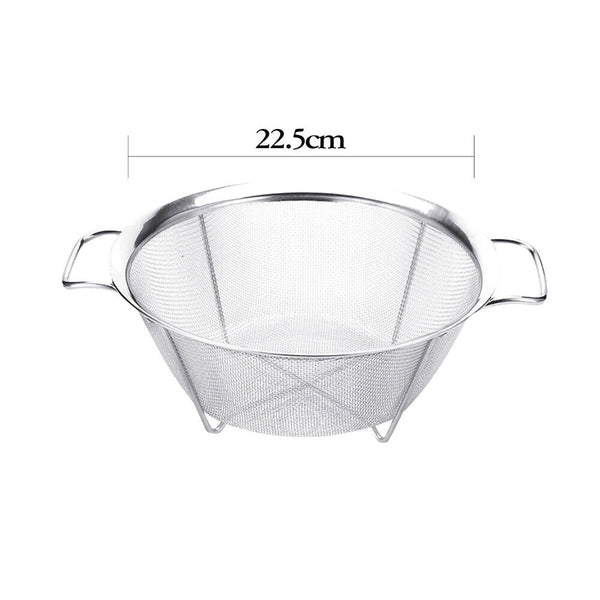 Stainless Steel Fine Mesh Strainer Colander Food Rice Vegetable Fruits Sieve AU