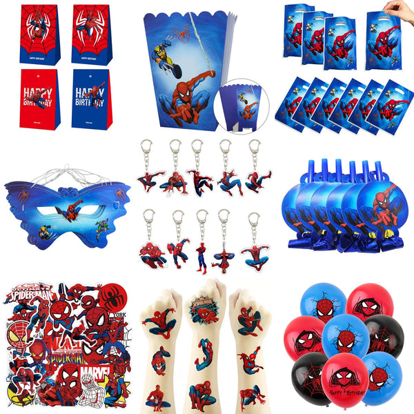 Spiderman Birthday Party Paper Lolly Loot Bag Box Balloons Stickers Party Favour