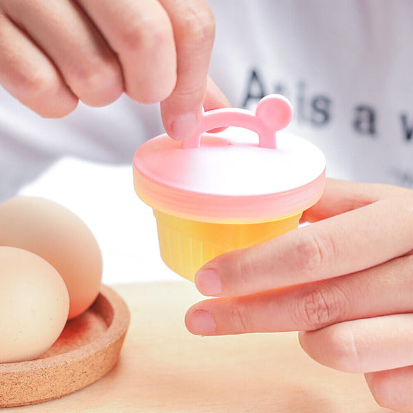 4x Kitchen Tool Boil Egg Cup Egglettes Hard Cooker Poached Cup Mould Egg Poacher