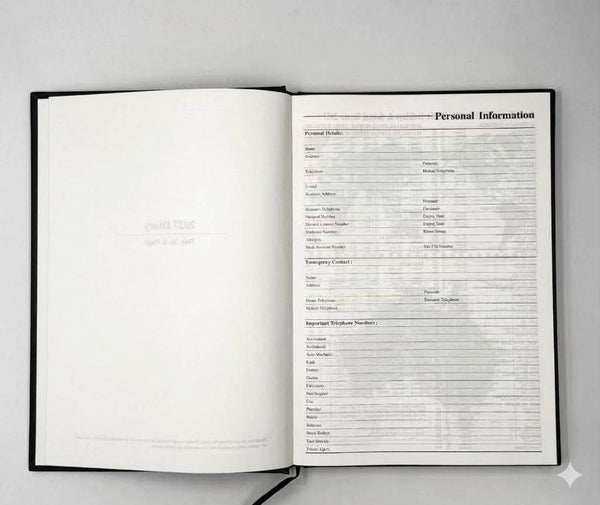 2027 A4 Week To ViewBlack Hard Cover Office Planner Calendar Journal AU