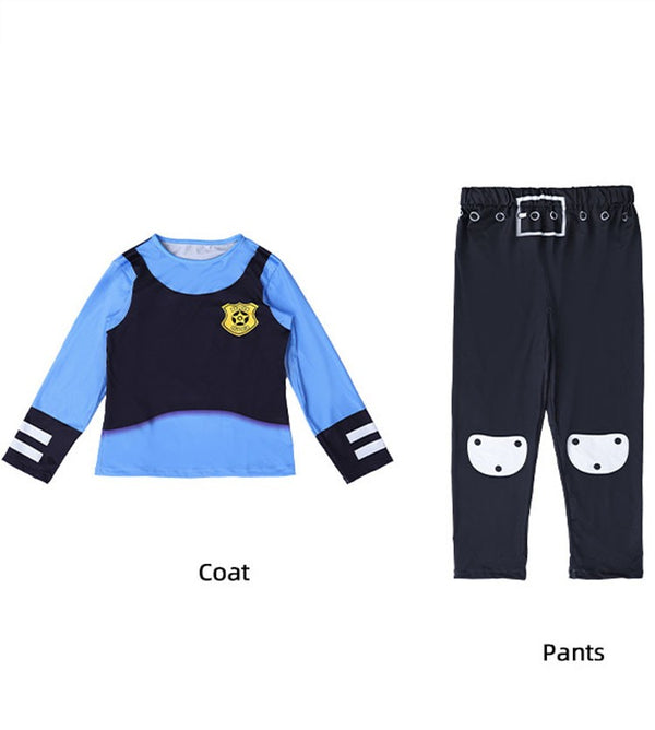 Judy Hopps costume contents - police style coat top and knee patch pants - Lets Party