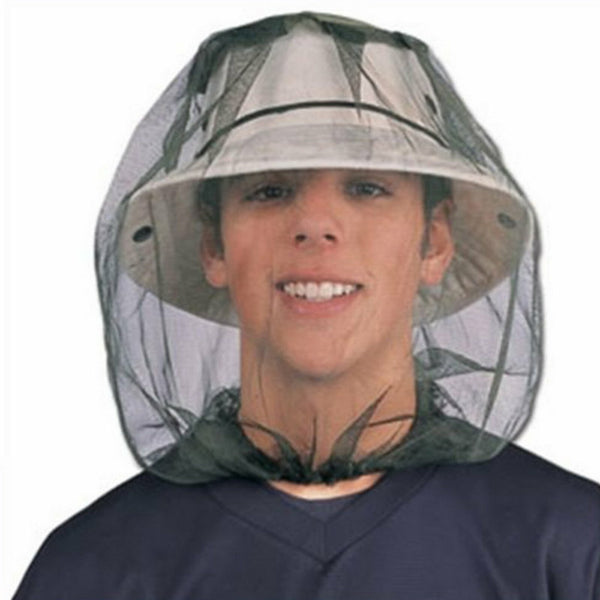 Mosquito Head Net – Fine Mesh Insect Protector Hat Net for Fishing, Hiking & Outdoors