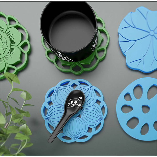 3X Flower Silicone Coaster Mat Storage Holder Set Resin Casting Mold Epoxy Mould