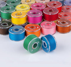 100PCS Sewing Machine Bobbins Multi Colour Plastic Thread Spools Embroidery Craft