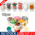 12pc With Spoon Mason Jars Heat Resistant Overnight Oat Glass Cup Juice Milk Cup