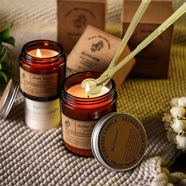 18cm Candle Wick Trimmer Oil Lamp Stainless Steel Trim Scissors Snuffers Cutter