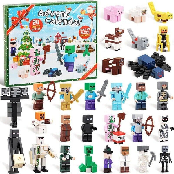 2024 Surprise Gifts Christmas Minecraft Figure 24 Days Countdown Advent Calendar