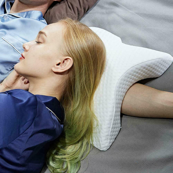 Arm Cuddling Curved Memory Foam Pillow Detachable Slow Rebound Tunnel Shaped THD