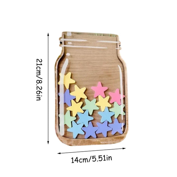 Reward Jars for Kids Star Classroom Wooden Reward Jars with 25 Stars famous