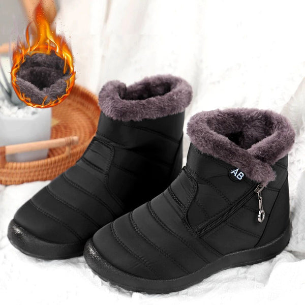 Winter Snow Boots Warm Fur Lined Ankle Boots Non Slip Casual Shoes for Men Women