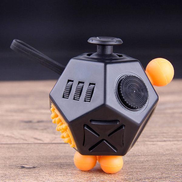 12 Sided Cube Desk Puzzle Toy Stress Relief Fidget Gift Focus Adults Fun Kids
