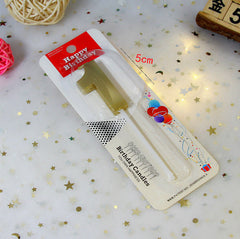 Gold Number Birthday Candle Cake Topper Party Decoration 0-9