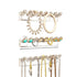 6pcs Wall Mounted Necklace Holder | Transparent Jewelry Organizer with 8 Hooks
