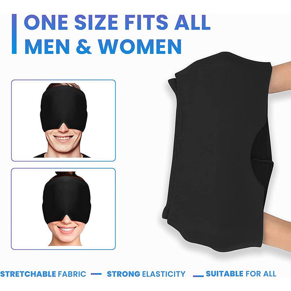 Migraine Relief Hat Cold Therapy Headache Pain Relief Cap Reuse Ice Pack AU