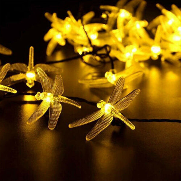 Solar Dragonfly LED Decoration Lantern Garden Room Path Garden New String Lights