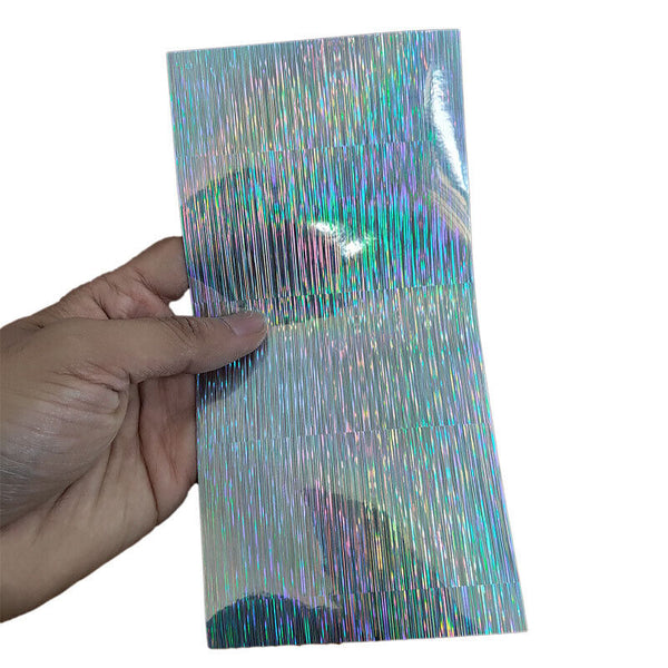 20pcs Reflective DIY Fishing Lure Sticker Holographic Adhesive Film Flash Tape