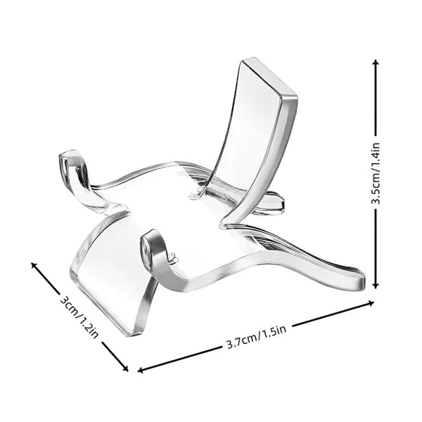 50PCS Clear Acrylic Display Stands – Multi-Purpose Display Easels