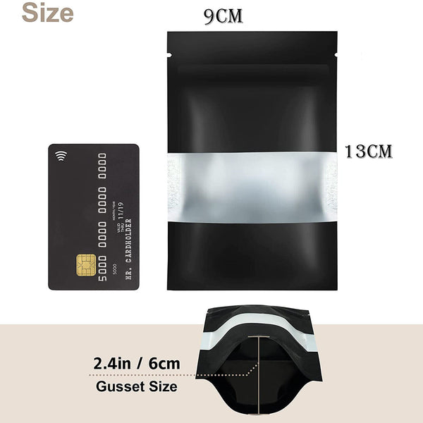 50X 9x13cm Aluminum Foil Mylar Food Packaging Zip Seal Bags Stand Up Pouches Bag