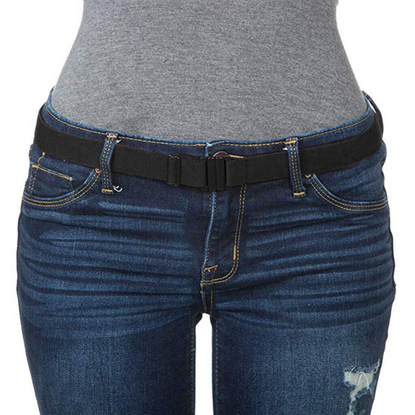 2PCS Buckle-free Elastic Invisible Belt for Jeans No Bulge No Hassle No Non-Slip